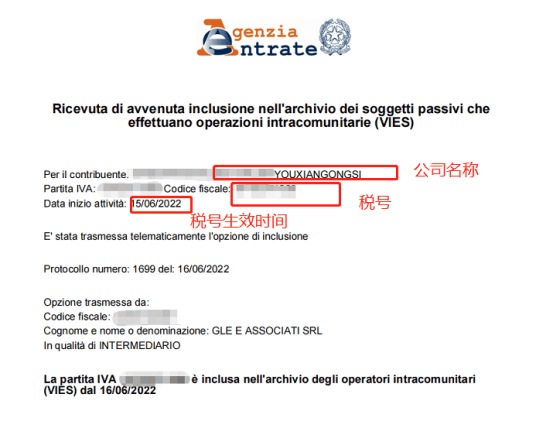 意大利VAT税号是怎样的？ vat证书上有哪些重要信息？