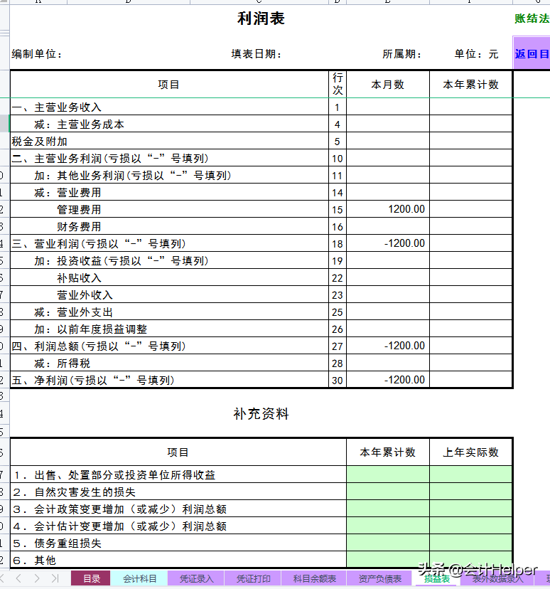 会计月末必备:财务报表自动生成系统,内设公式自动报表套用即可