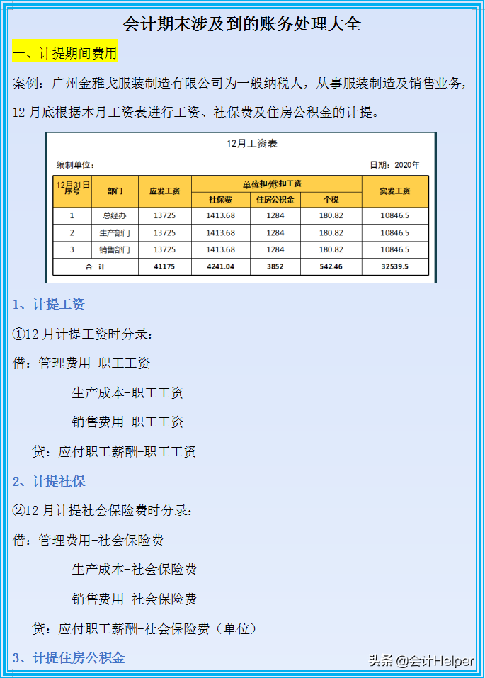 老会计是不会主动教你的,会计月末该这样做账!月末会计分录大全