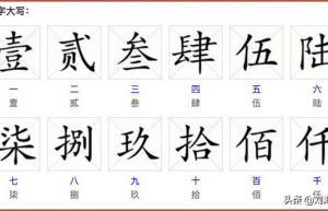 大写数字一到十的写法