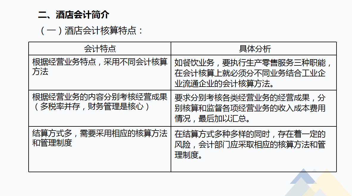 酒店会计需知：酒店行业账务处理及涉税分析，流程详细内容全面