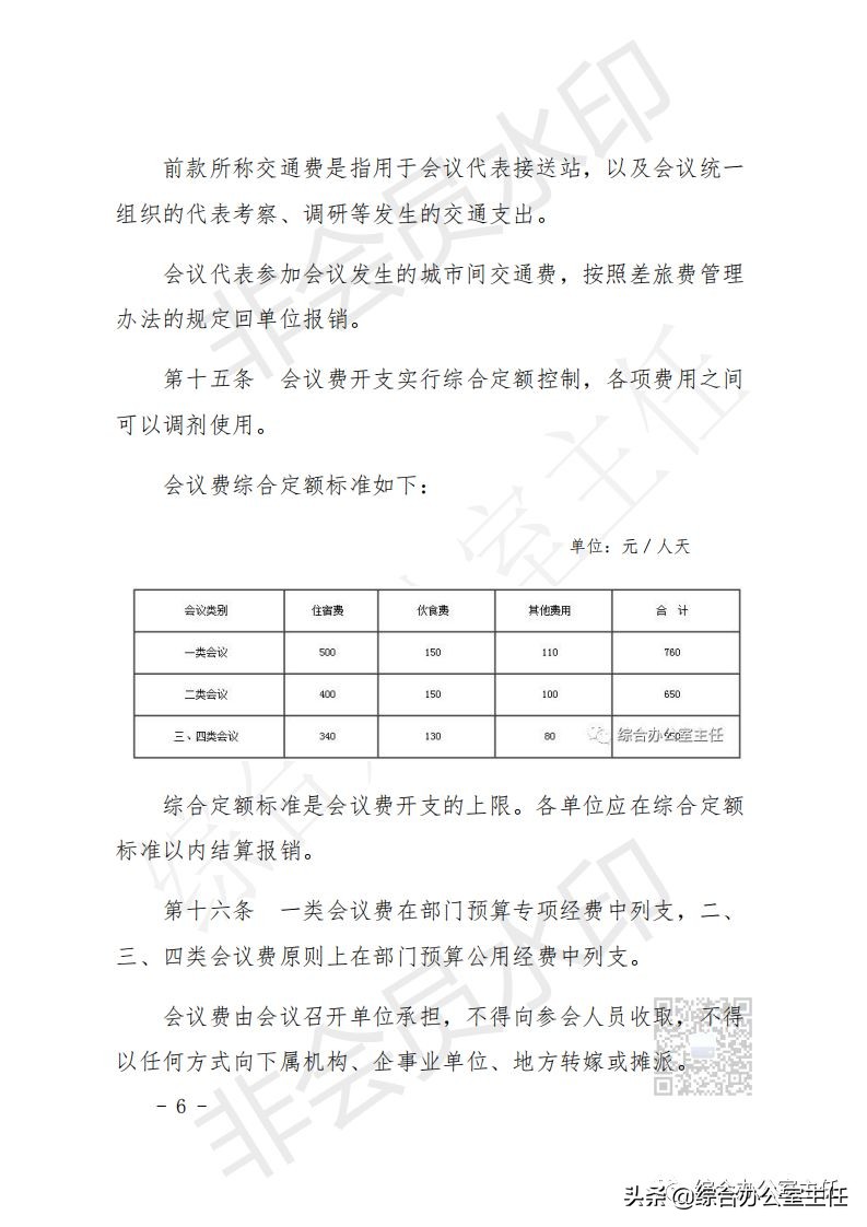会务活动中,会议费是有标准的