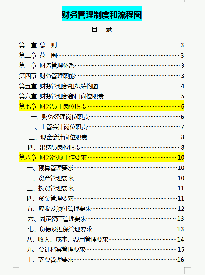 财务经理总结的,财务管理制度和流程图,流程清晰又全面