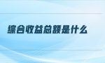 综合收益总额是什么